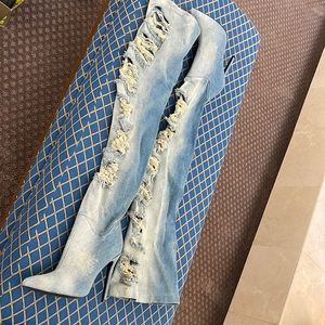 Denim/Jean Boot, size 6, brand : Privilege